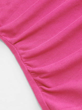 Cotton-blend Ruched Short Sleeve Tee