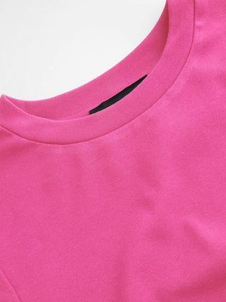 Cotton-blend Ruched Short Sleeve Tee