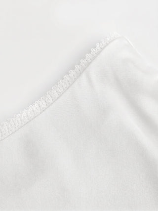 Low Rise Lace Trim Flared Mini Skort