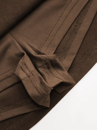 Cotton-blend Low Rise Slit Mini Skirt
