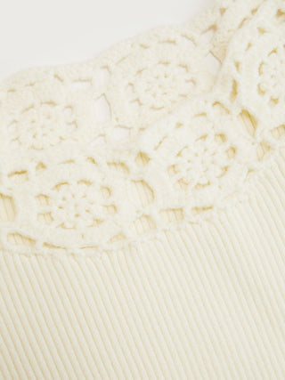 Knit Asymmetrical Neck Short Sleeve Hollow Out Top