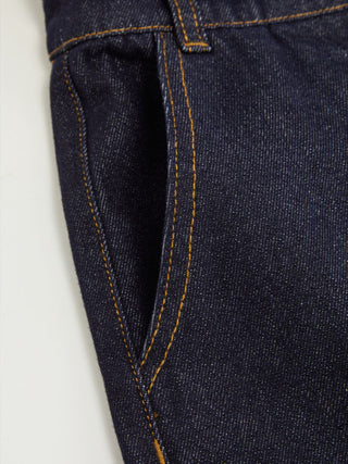 Washed Denim Low Rise Drawstring Hem Pleated Oversized Jogger Bermuda Jorts