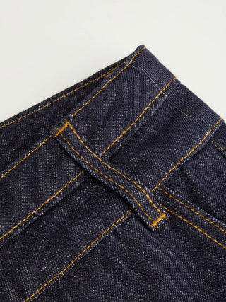 Washed Denim Low Rise Drawstring Hem Pleated Oversized Jogger Bermuda Jorts