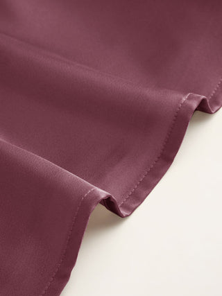 Satin V-neck Lace Trim Tank Blouse