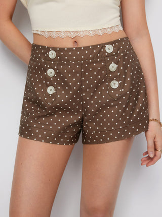 Low Rise Polka Dot Micro Shorts