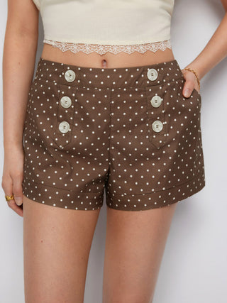 Low Rise Polka Dot Micro Shorts