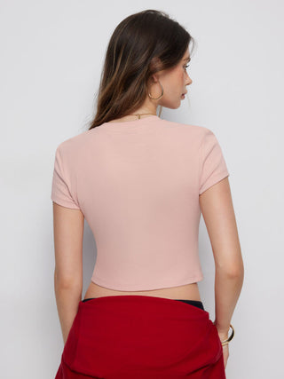 I LOVE LA Graphic Cotton-blend Crop Tee