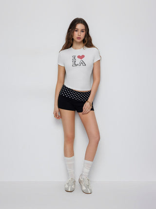 Cotton-blend I Heart LA Graphic Short Sleeve Tee