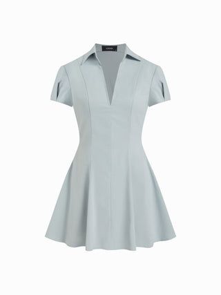 Short Sleeve Mid Rise A-line Mini Dress