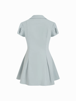 Short Sleeve Mid Rise A-line Mini Dress