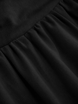 Linen-blend Mid Rise Drawstring A-line Midi Skirt