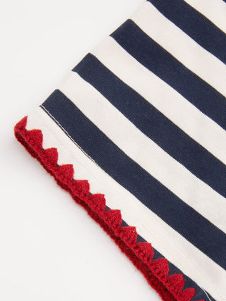 I LOVE LA Cider Icon Graphic Striped Cotton-blend Oversized Tee