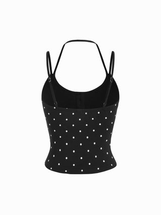 Jacquard Striped Scoop Neck Cami Top