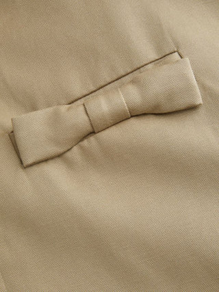 Cotton-blend Turtleneck Lantern Sleeve Bowknot Two Way Oversized Jacket