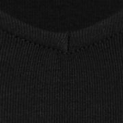 V-neck Bell Sleeve Ruched Lace Trim Asymmetrical Hem Tee