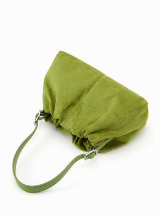 RUCHED RUFFLE TRIM CROSSBODY BAG