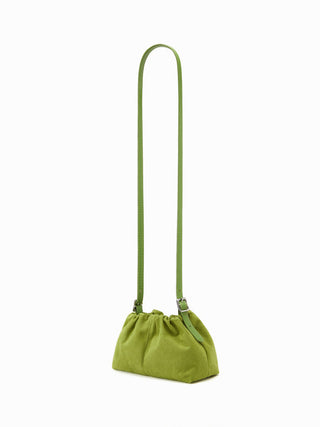 RUCHED RUFFLE TRIM CROSSBODY BAG