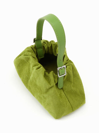 RUCHED RUFFLE TRIM CROSSBODY BAG