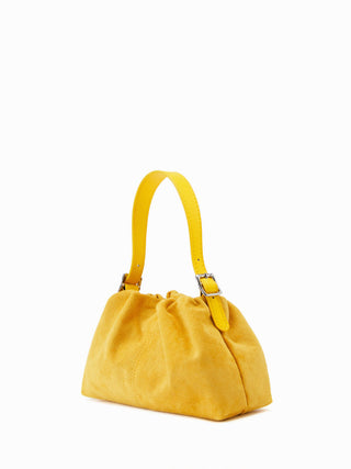 RUCHED RUFFLE TRIM CROSSBODY BAG