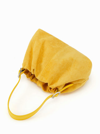 RUCHED RUFFLE TRIM CROSSBODY BAG