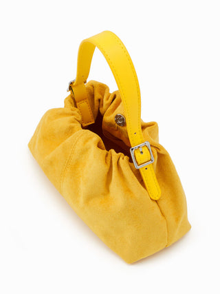 RUCHED RUFFLE TRIM CROSSBODY BAG