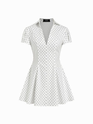 Short Sleeve Mid Rise A-line Mini Dress