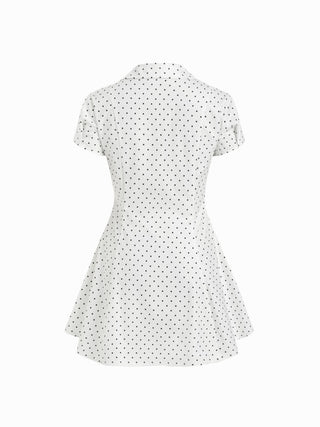 Short Sleeve Mid Rise A-line Mini Dress