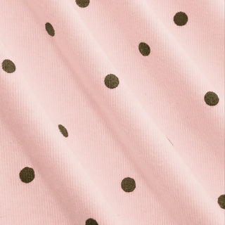 Cotton-blend Polka Dot V-neck Short Sleeve Lace Trim Bowknot Top