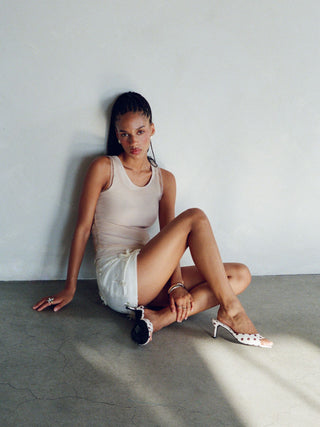 Mesh Scoop Neck Layered Tank Top