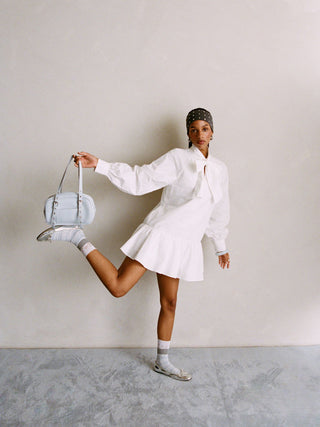 DOUBLE BUCKLE SHOULDER BAG