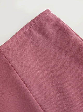 Mid Rise Flared Midi Skirt