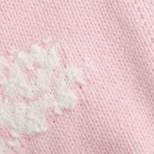 Cotton-blend Floral Embroidery Peter Pan Collar Long Sleeve Knit Top
