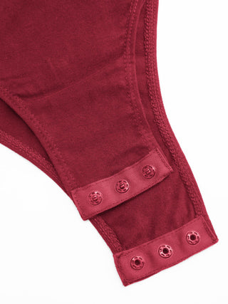 Ruched Round Neck Sleeveless Bodysuit