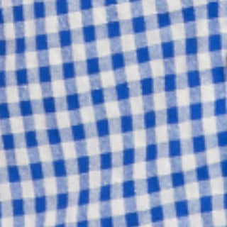Gingham Halter Neckline Shirred Romper