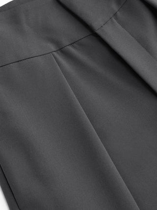 High Rise Pleated Pocket Barrel-leg Long Trousers