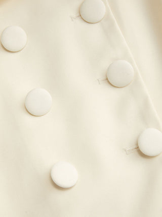 Peter Pan Collar Double Breasted Long Sleeve Blazer