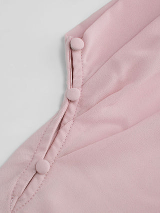 Stand Collar Asymmetrical Cloak Sleeve Mid Rise Wide Leg Jumpsuit