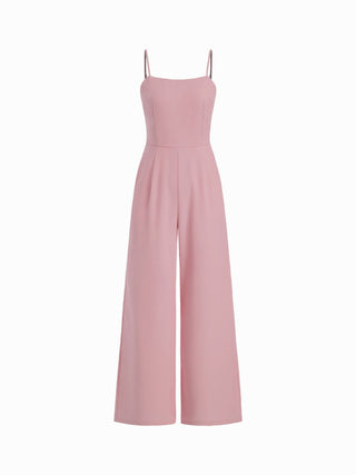 Stand Collar Asymmetrical Cloak Sleeve Mid Rise Wide Leg Jumpsuit