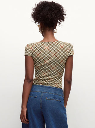 Good Handwriting Plaid Asymmetrical Top