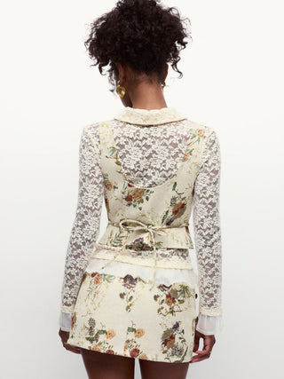 Garden Gambit Floral Jacquard Corset