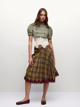 My Way Cropped Napoleon Top