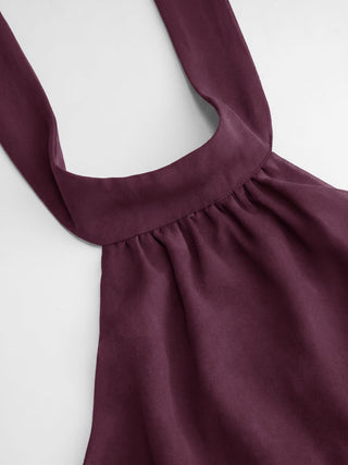Chiffon Polka Dot Halter Neck Ruffle Bubble Mini Dress