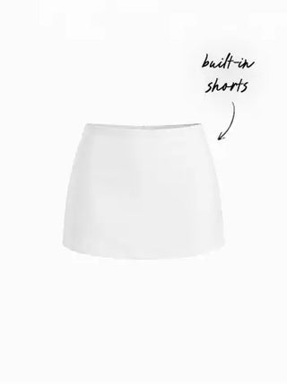 Satin Low Rise Bodycon Mini Skirt
