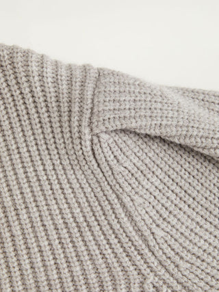 Knit Colorblock Peter Pan Collar Ruched Cardigan