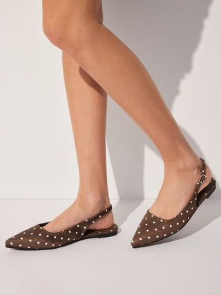 POLKA DOT SLINGBACK FLATS
