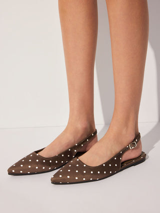 POLKA DOT SLINGBACK FLATS