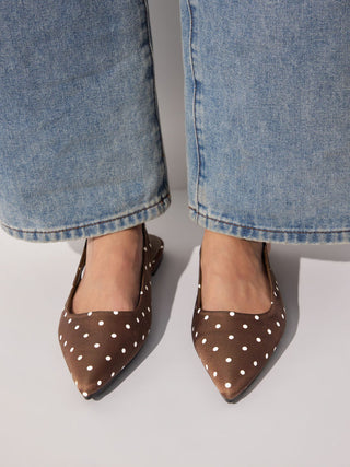 POLKA DOT SLINGBACK FLATS