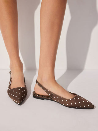 POLKA DOT SLINGBACK FLATS