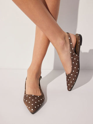 POLKA DOT SLINGBACK FLATS