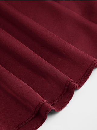 Satin V-neck Drawstring A-line Mini Dress